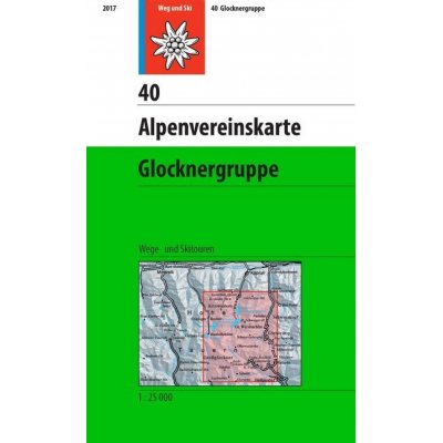 Alpenvereinskarte Glocknergruppe.   Wege und Skitouren.