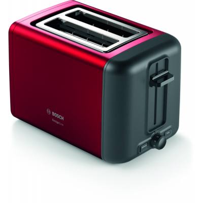 Kompakt Toaster, DesignLine, Rot