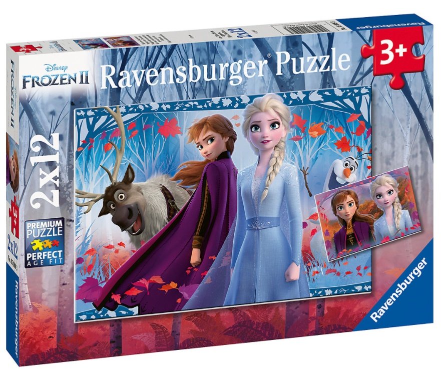 Disney Frozen 2 - Reise ins Ungewisse - Ravensburger Kinderpuzzle 2x12 Teile