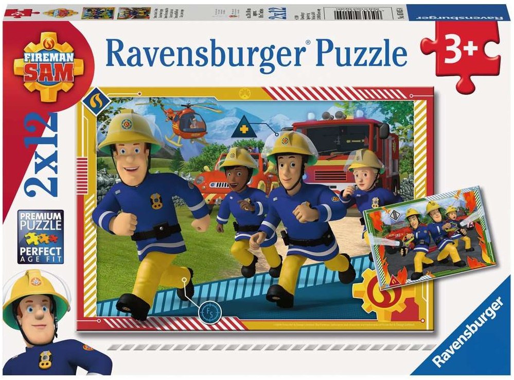 Feuerwehrmann Sam und sein Team - Ravensburger Kinderpuzzle 2x12 Teile