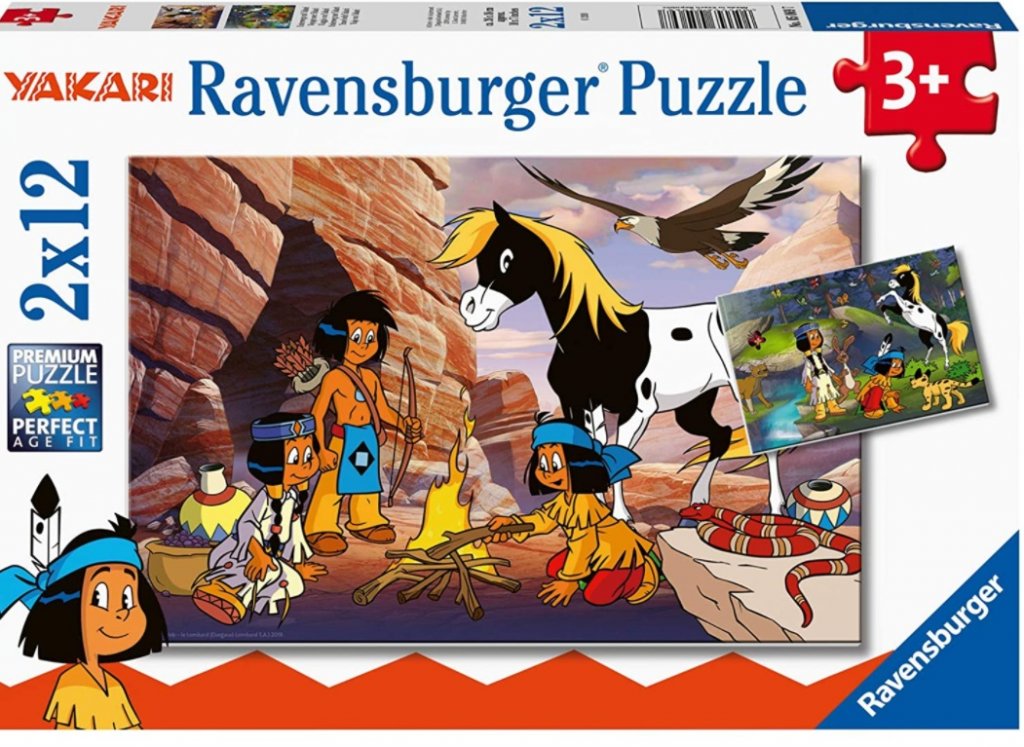 Unterwegs mit Yakari  - Ravensburger Kinderpuzzle 2x12 Teile