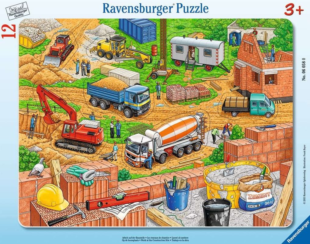 Arbeit auf der Baustelle  - Ravensburger Rahmenpuzzle