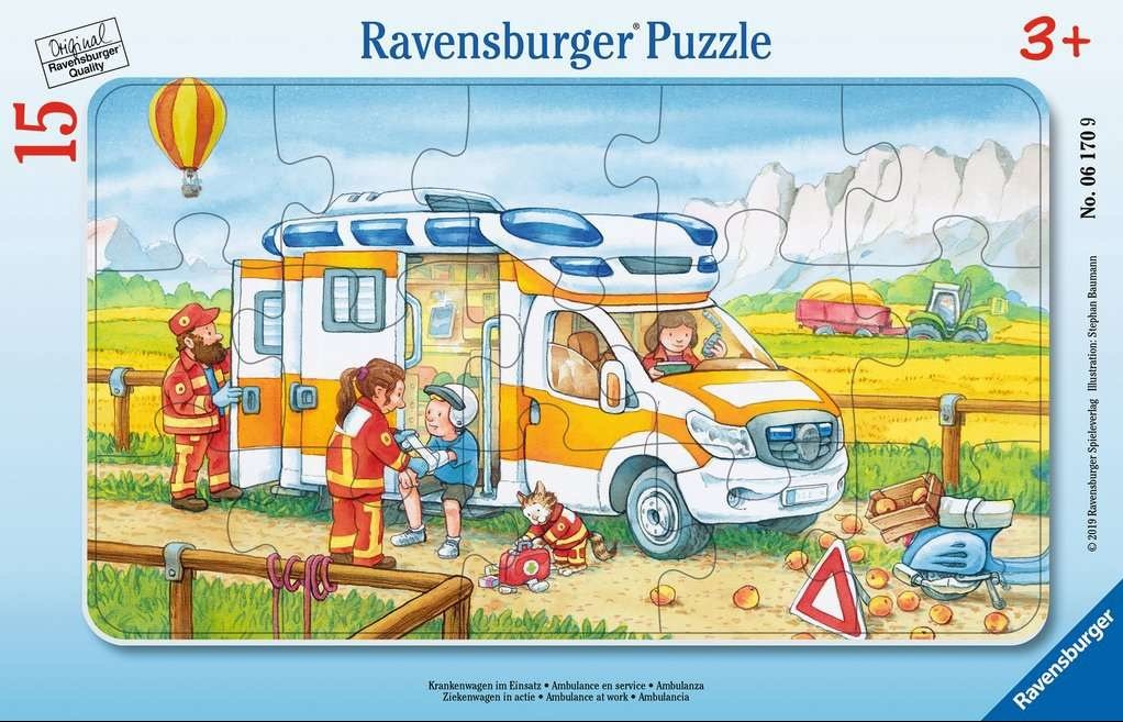 Krankenwagen im Einsatz   - Ravensburger Rahmenpuzzle