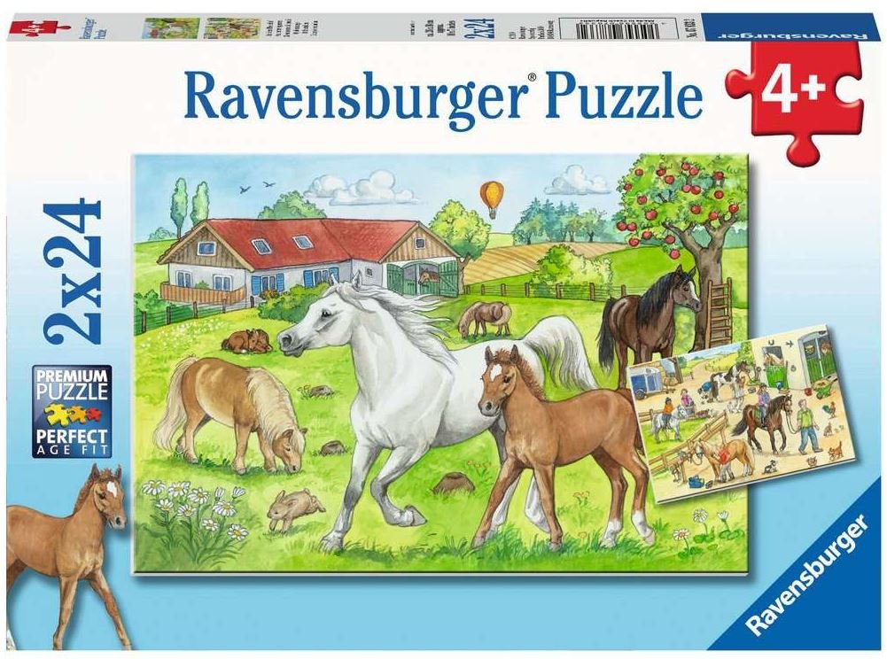 Auf dem Pferdehof  - Ravensburger Kinderpuzzle 2x24 Teile