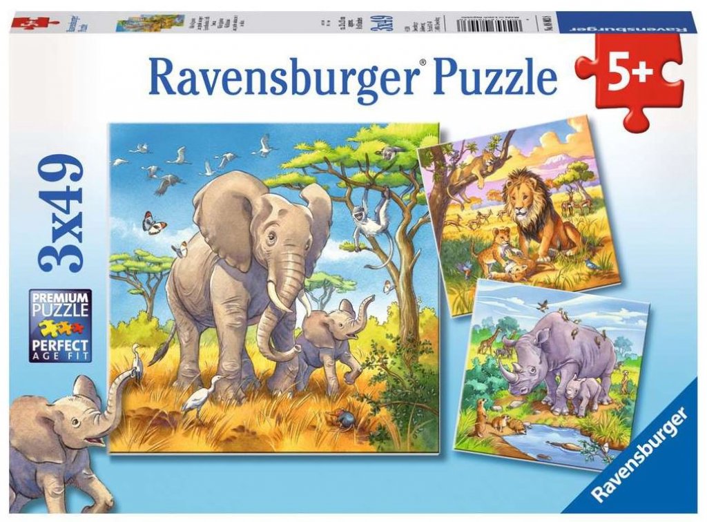 Wilde Giganten - Ravensburger Kinderpuzzle 3x49 Teile