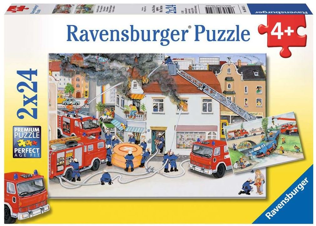 Bei der Feuerwehr  - Ravensburger Kinderpuzzle 2x24 Teile