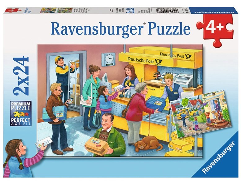 Arbeit bei der Post  - Ravensburger Kinderpuzzle 2x24 Teile