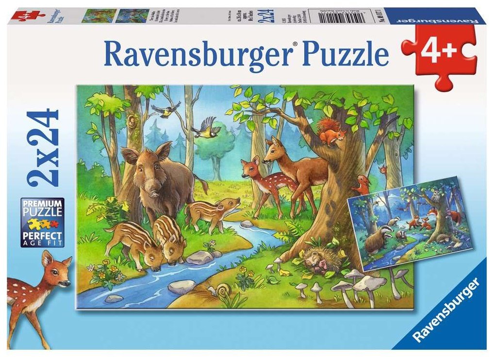 Tiere des Waldes  - Ravensburger Kinderpuzzle 2x24 Teile