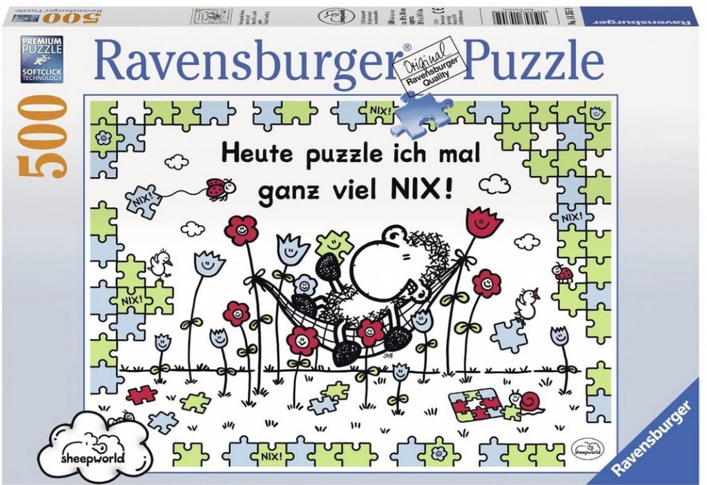Sheepworld: Heute puzzle ich    - Ravensburger Puzzle 500 Teile
