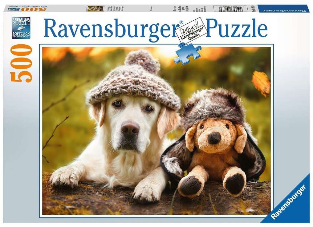 Hund mit Mütze   - Ravensburger Puzzle 500 Teile