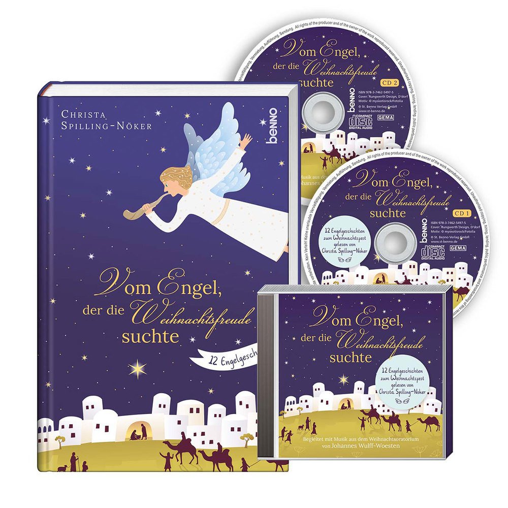 Vom Engel, der die Weihnachtsfreude suchte, m. 2 Audio-CDs.   12 Engelgeschichten.