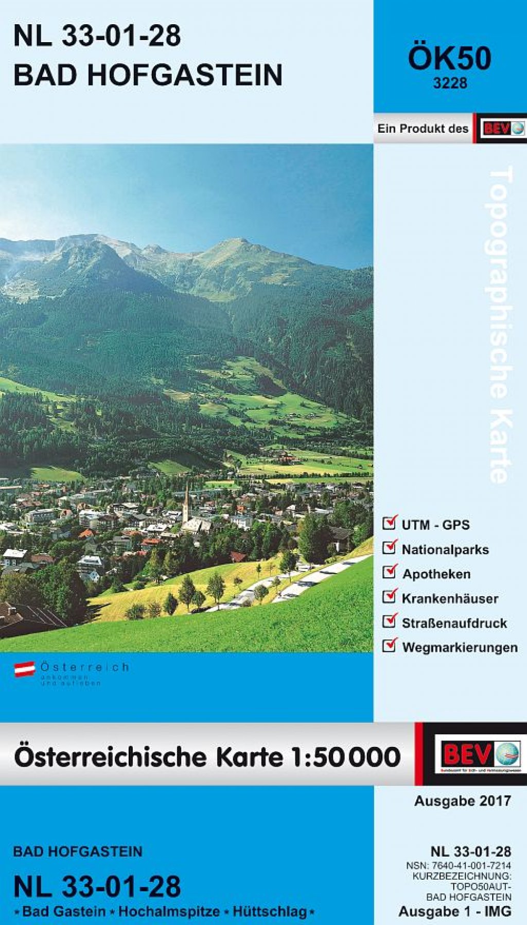 BEV-Karte 3228, Bad Hofgastein 1:50.000