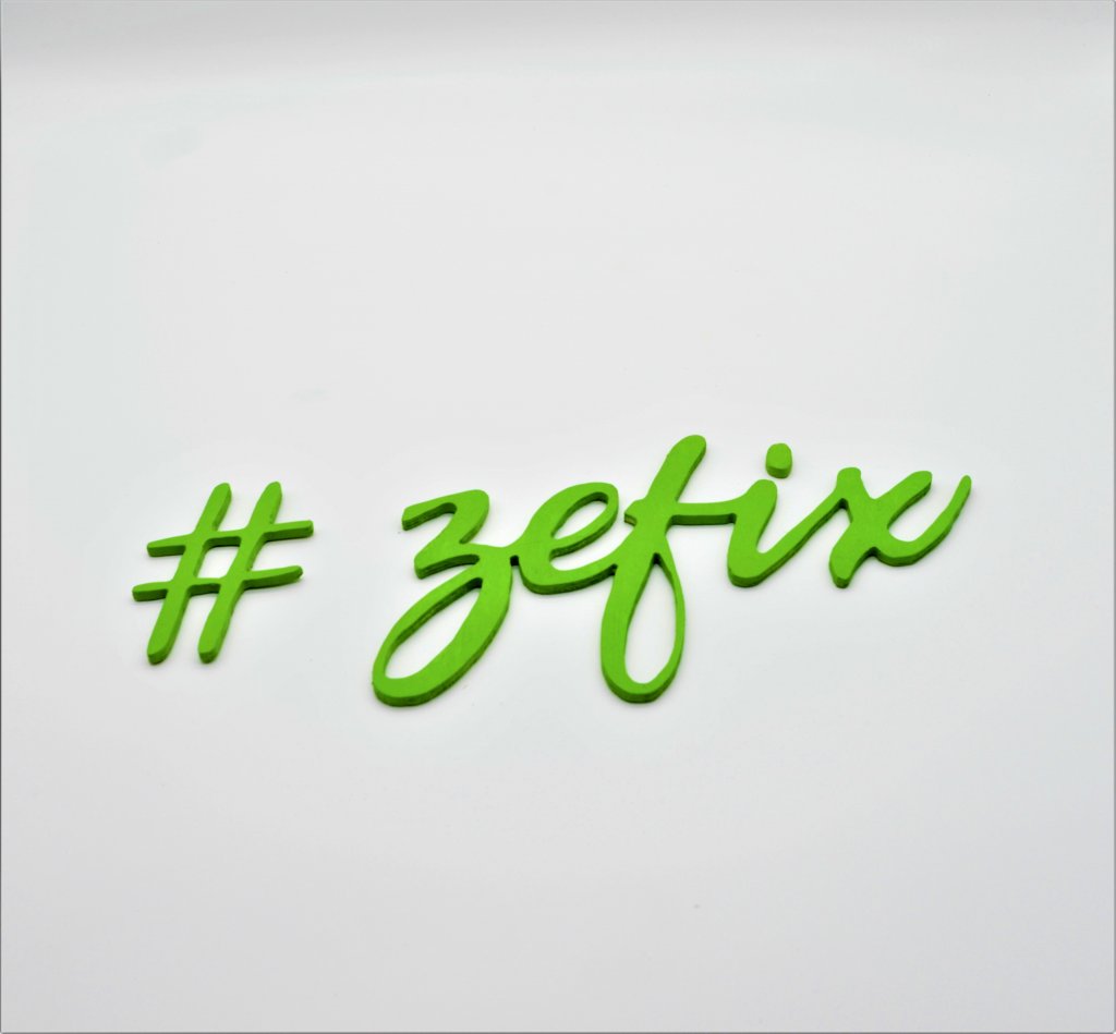Wandschriftzug ` # zefix`